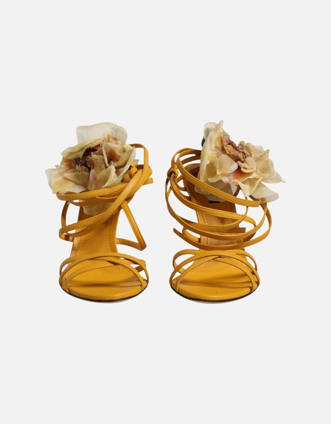 Orange Flower Applique Keira Sandals Shoes Women