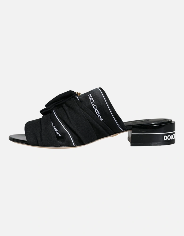 Black White Crystal Slides Sandals Shoes Women - Black And White