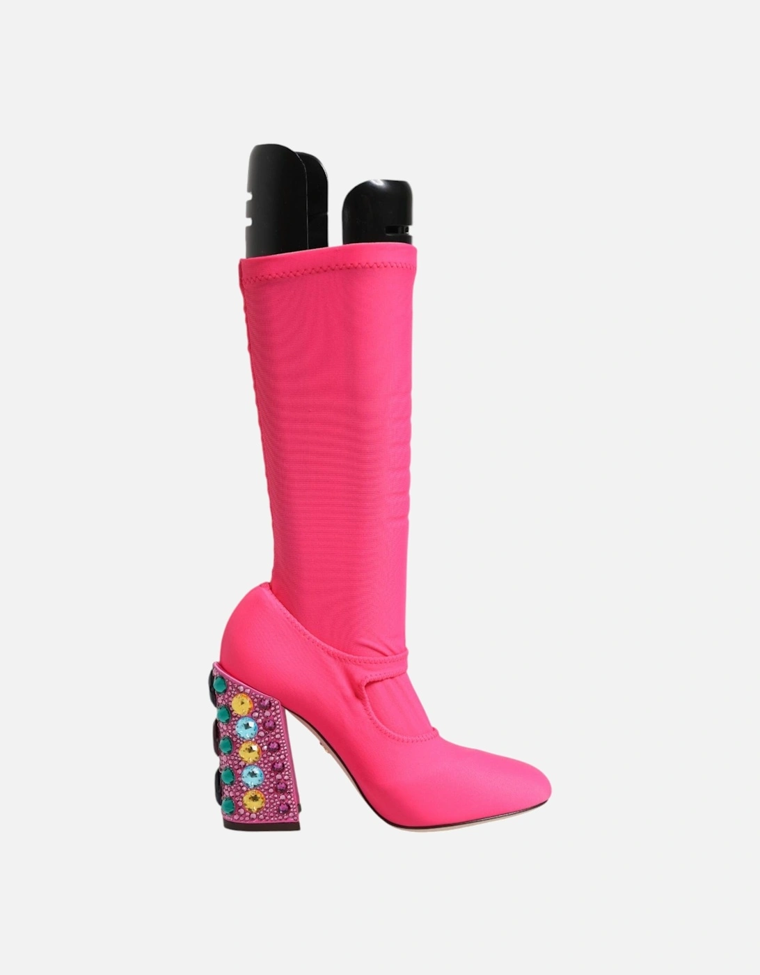Embellished Crystal Sock High Boots Women - Pink, 7 of 6