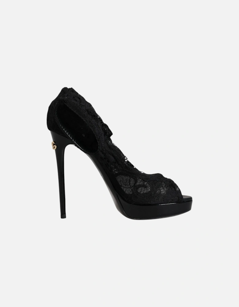 Stretch Sock Boots with Buckle Closure Women - Black