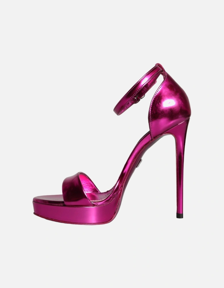 Fuchsia KEIRA Heels Ankle Strap Sandals Shoes Women