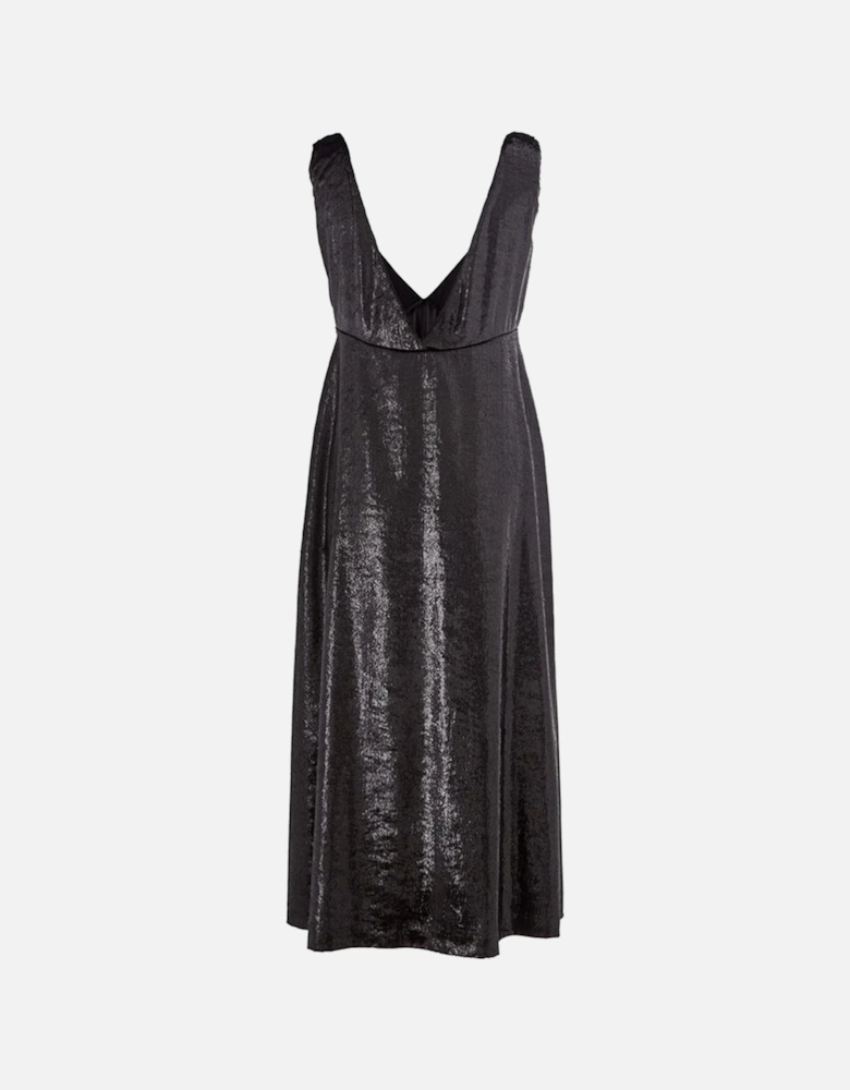 Elegant Italian Craftsmanship Polyester Dress Women - Black Dresses