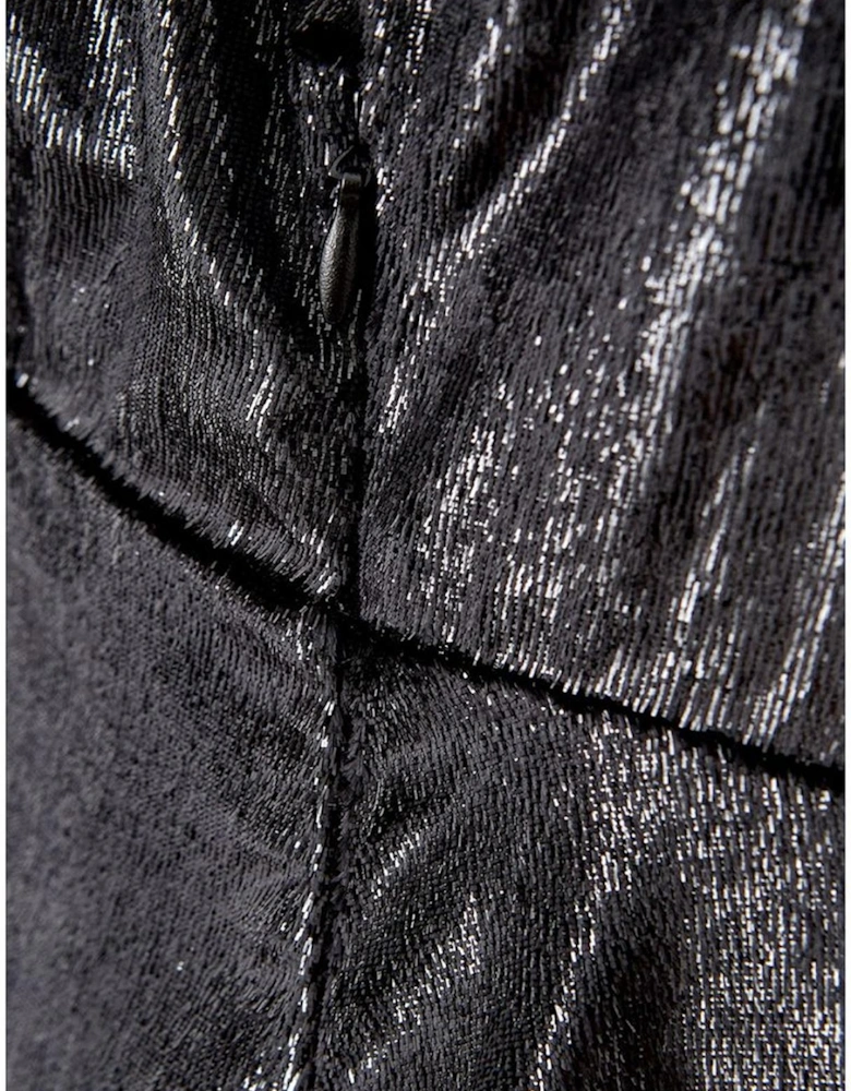 Elegant Italian Craftsmanship Polyester Dress Women - Black Dresses