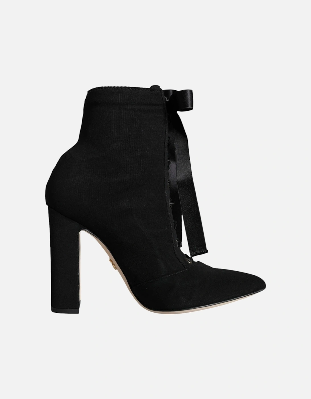 Suede Leather Lace-Up Ankle Boots Women - Black, 7 of 6