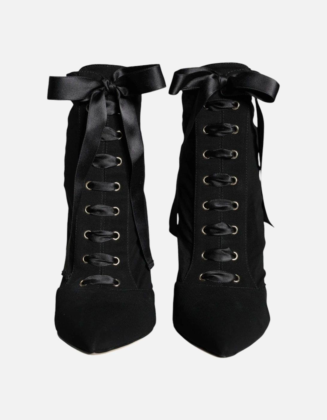 Suede Leather Lace-Up Ankle Boots Women - Black