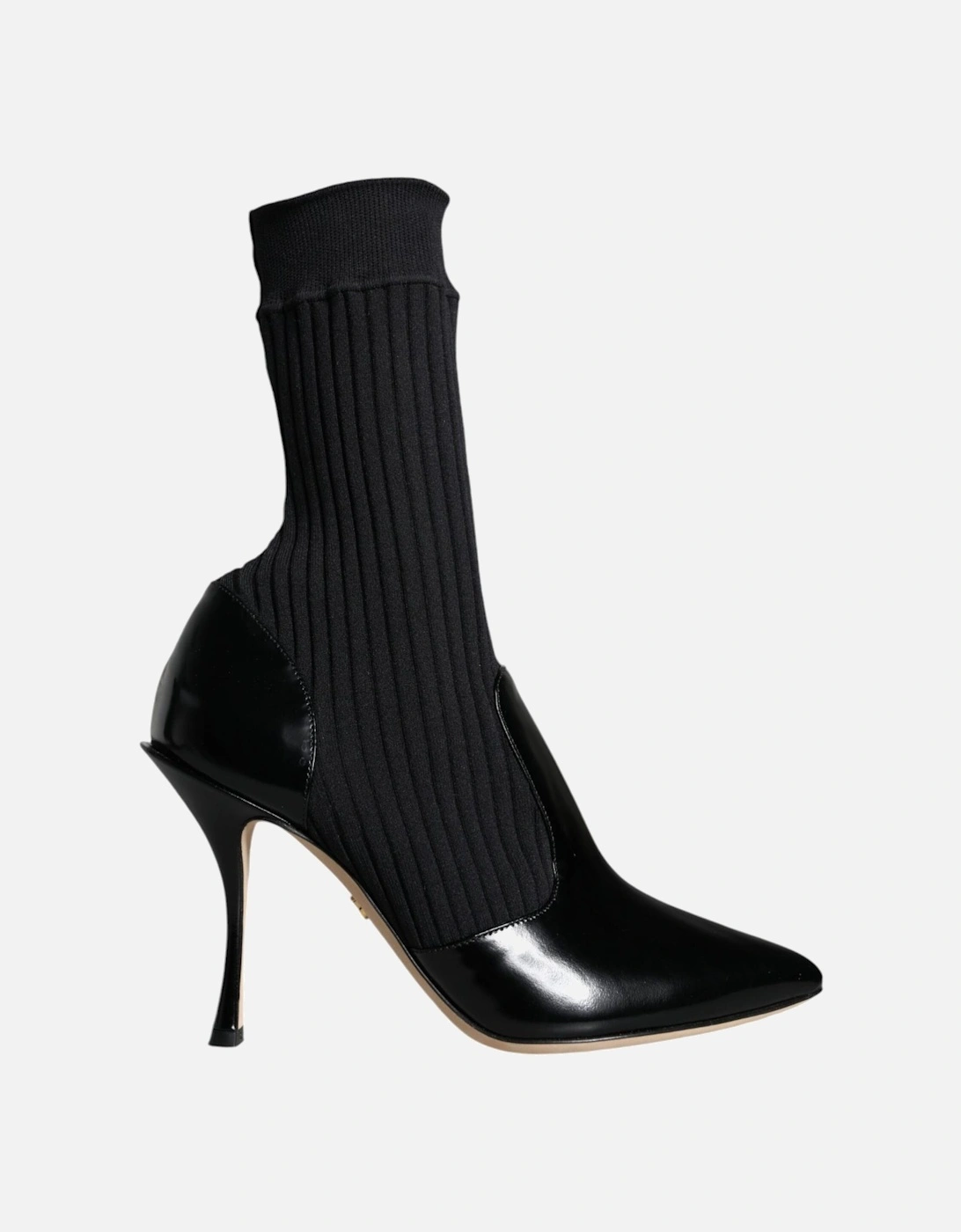 Patent Leather Sock Ankle Boots Women - Black, 7 of 6