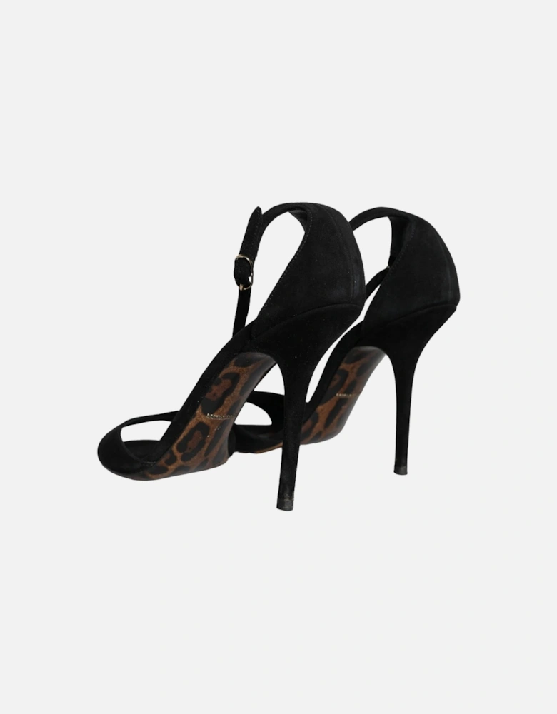 Black KEIRA Heels Ankle Strap Sandals Shoes Women