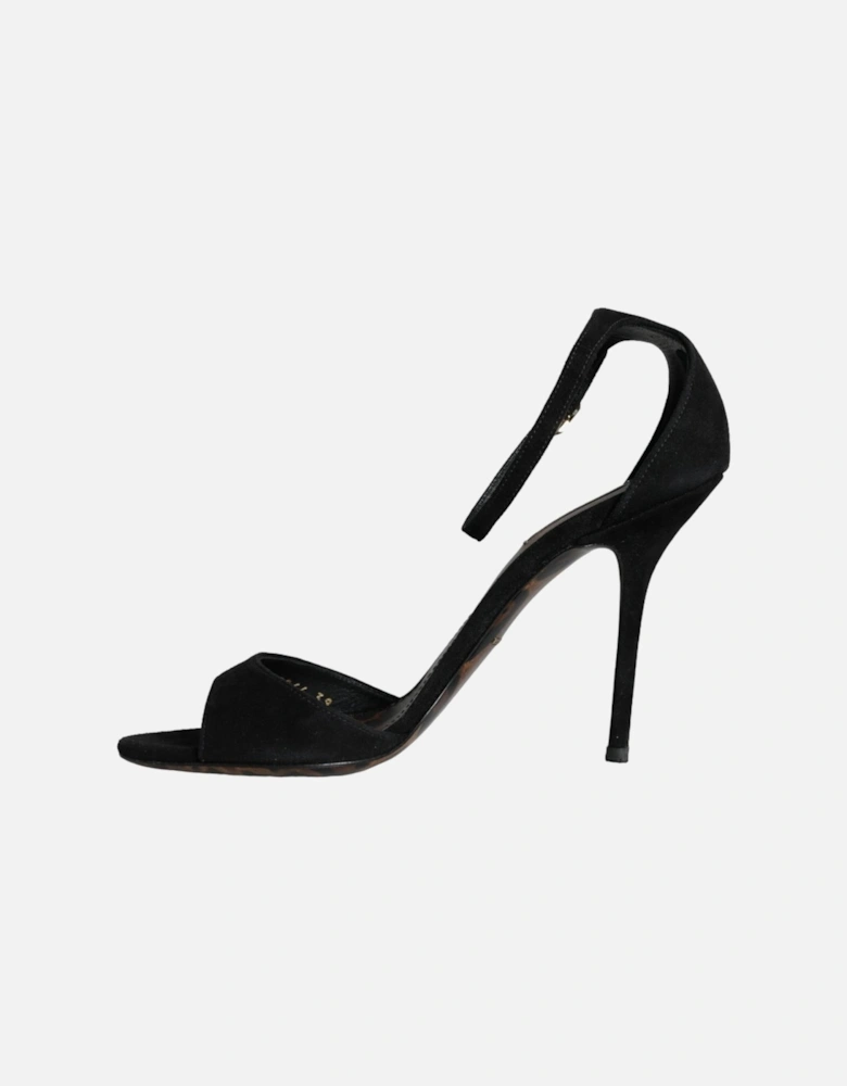 Black KEIRA Heels Ankle Strap Sandals Shoes Women