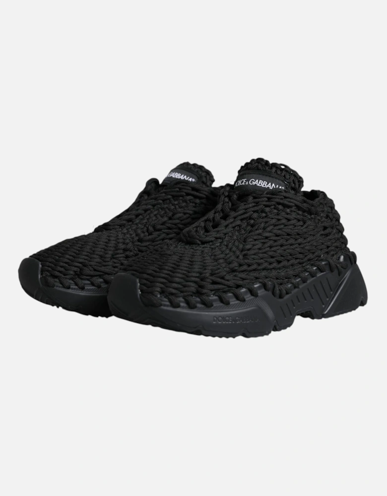 Black Knitted Daymaster Sneakers Shoes Women