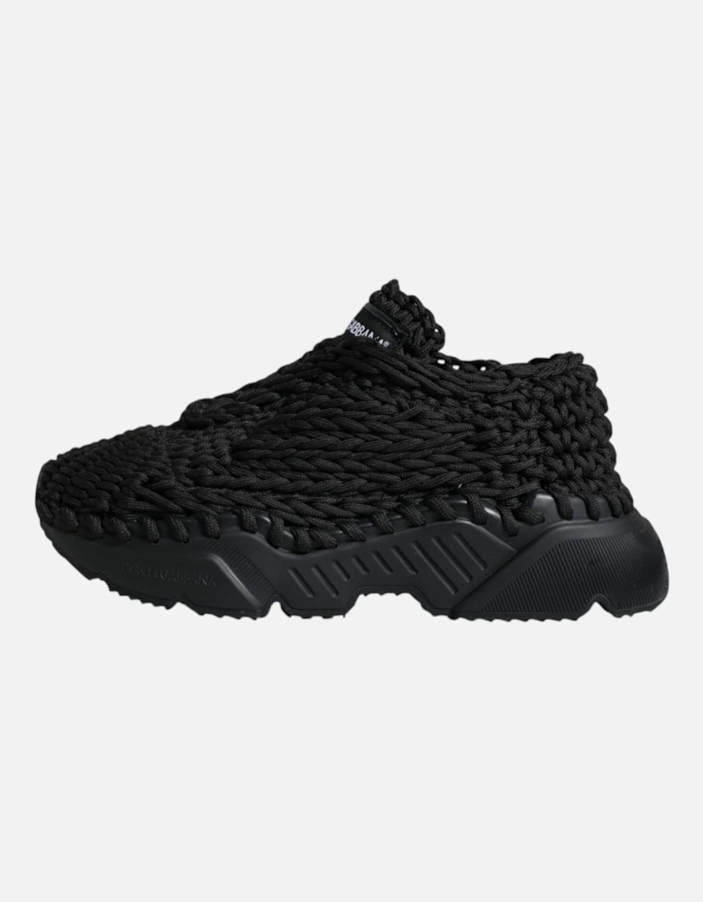 Black Knitted Daymaster Sneakers Shoes Women