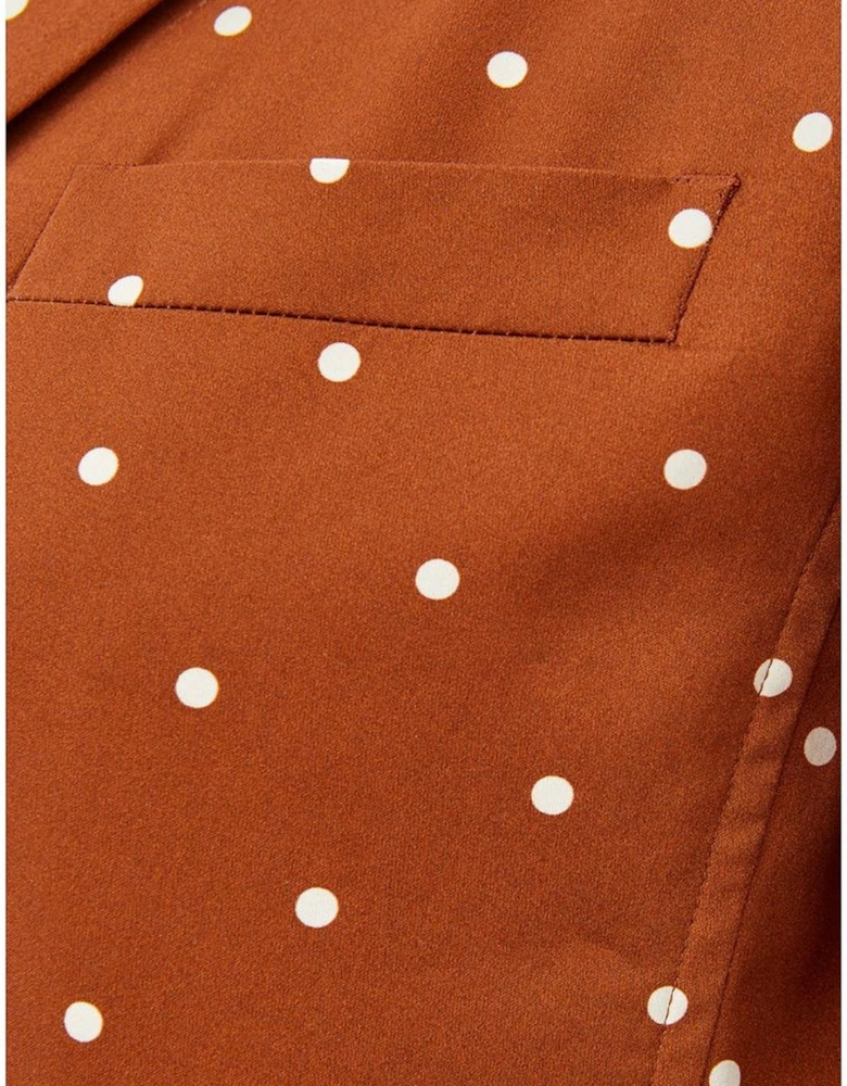 Elegant Tailored Cotton Jacket Women - Brown Jackets
