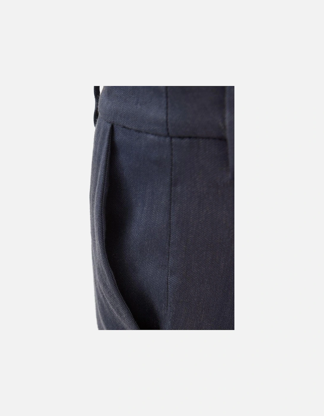 Linen Trousers with Contemporary Styling Women - Blue Jeans