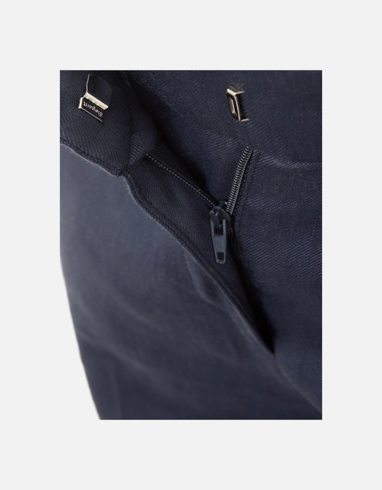 Linen Trousers with Contemporary Styling Women - Blue Jeans