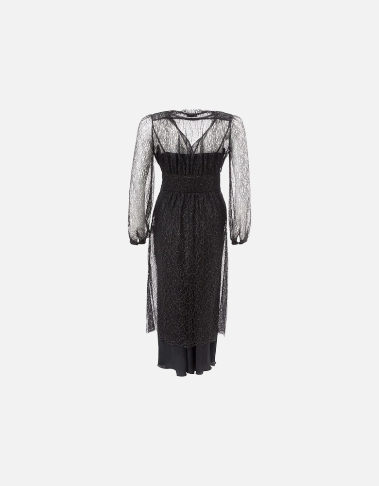 Nylon Elegant Timeless Dress Women - Black Dresses