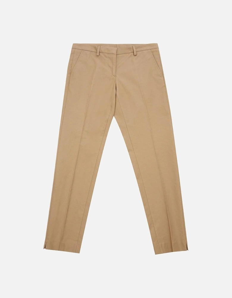 Elegant Cotton Trousers for Versatile Sophistication Women - Brown