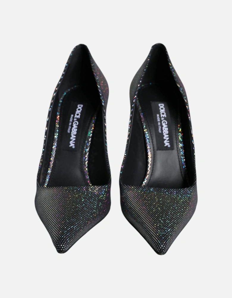 Multicolor Strass Leather Heels Pumps Shoes Women