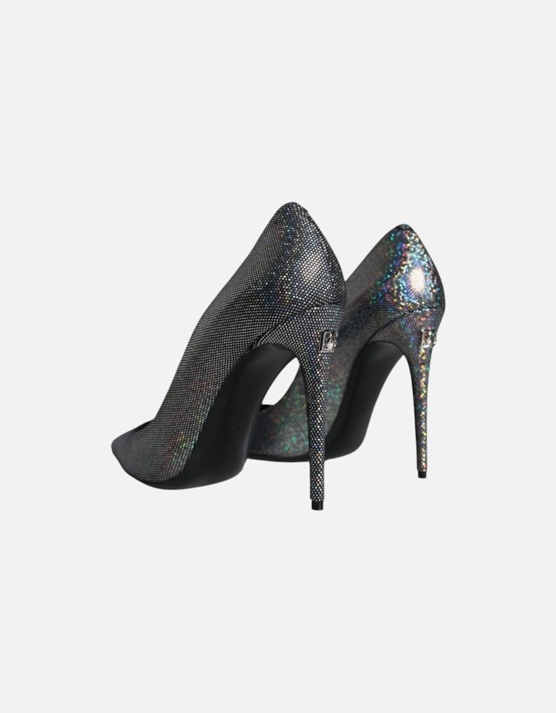 Multicolor Strass Leather Heels Pumps Shoes Women