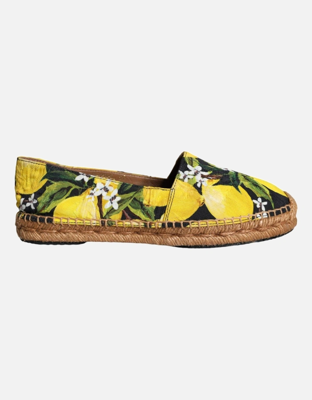 Lemon Print Espadrille Shoes with Rubber Sole Women - Multicolor Flats, 7 of 6