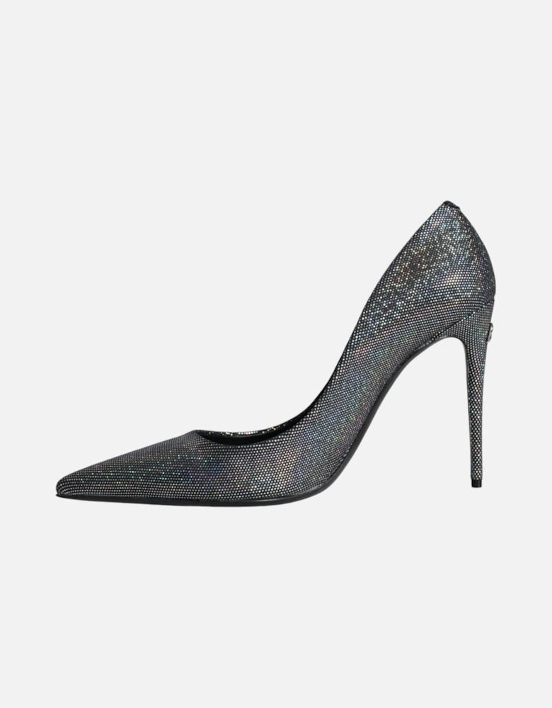 Multicolor Strass Leather Heels Pumps Shoes Women