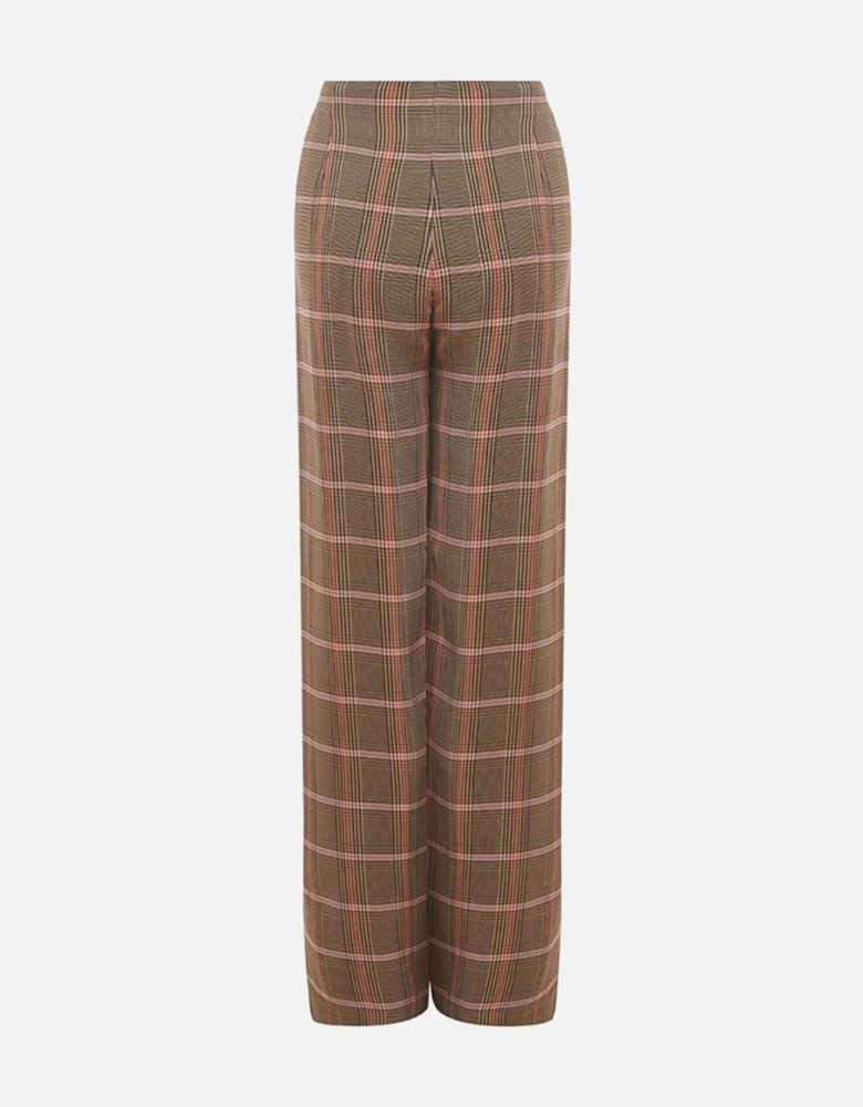 Elegant Tailored Viscose Trousers Women - Brown Jeans