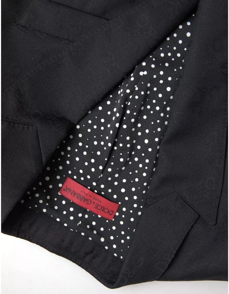 Single Breasted Wool Coat with Button Closure Women - Black Suits