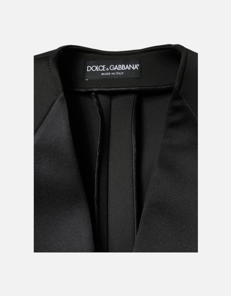 Double Breasted Coat Jacket with Button Closure Women - Black Jackets