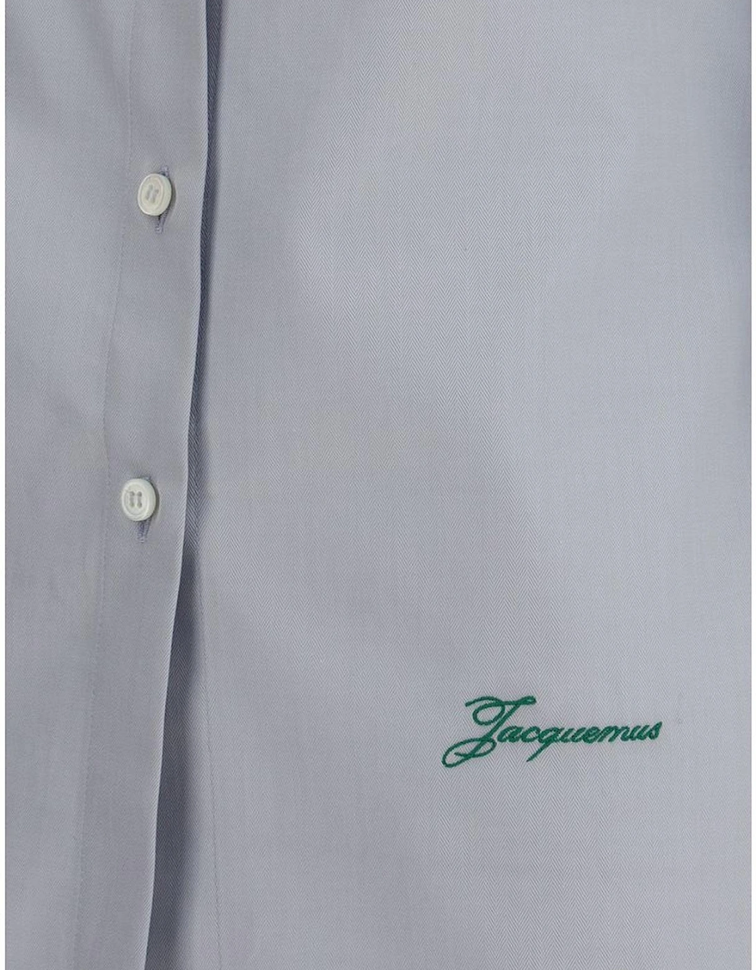 Cut-Out Back Shirt with Classic Collar Women - Light Blue