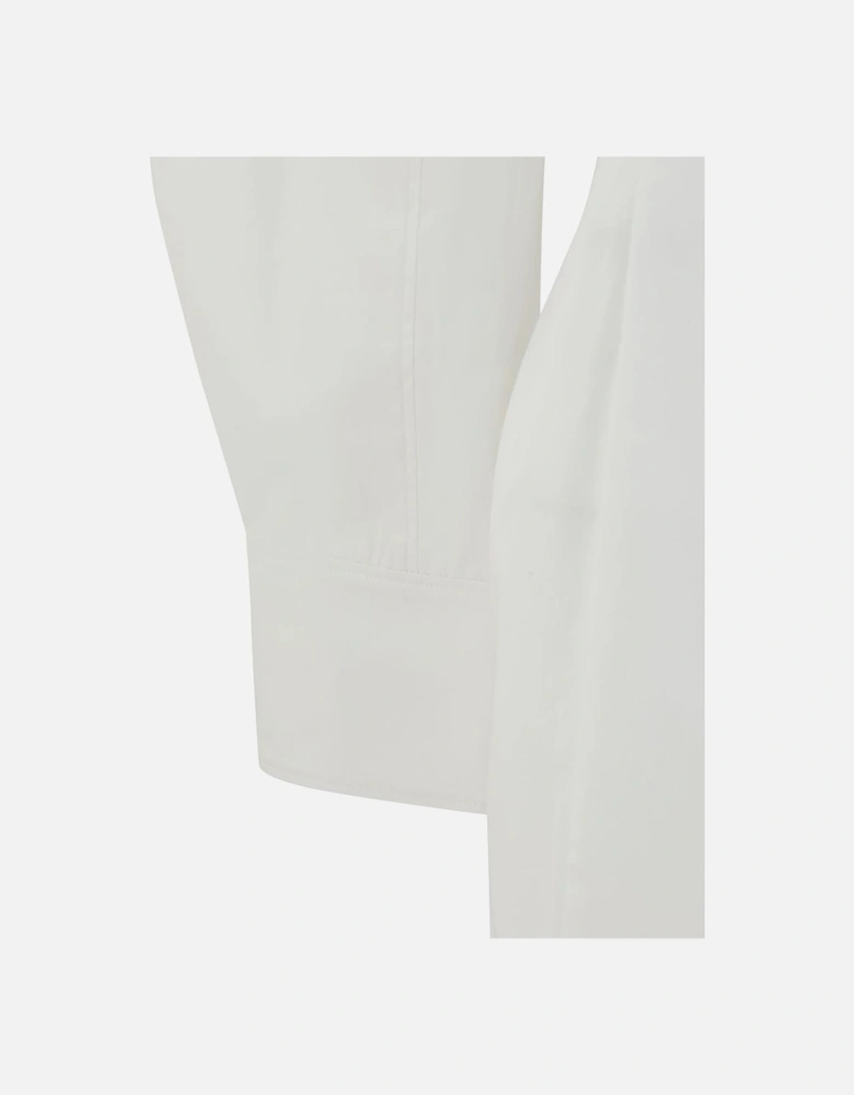 Off-Shoulder Balloon Sleeve Dress with Cut-Out Back Women - White