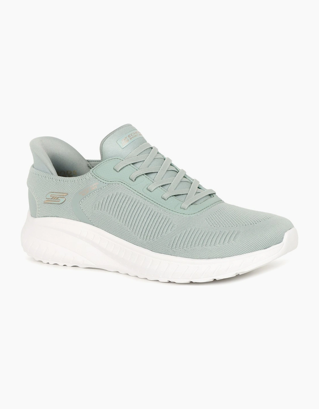 Skechers Women's Green Bobs Squad Chaos Slip In Trainers - Size: 3