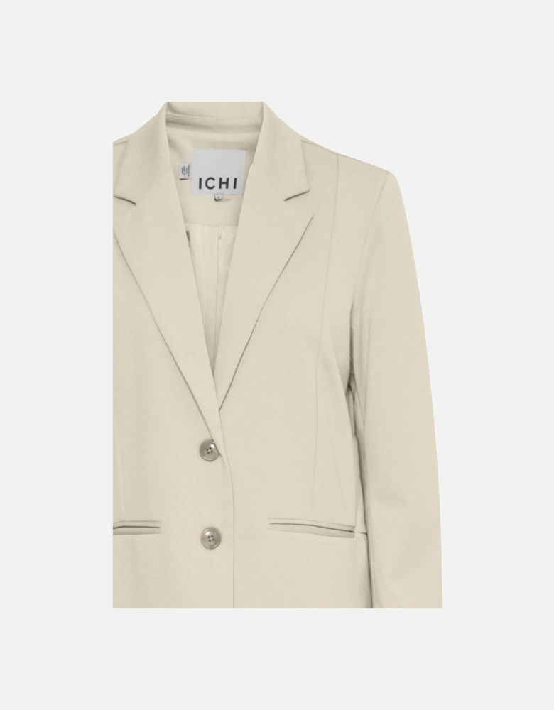 Womens Recycled Polyester Blend Jacket - Beige Suits