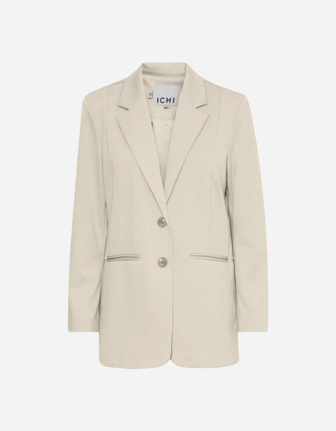 Womens Recycled Polyester Blend Jacket - Beige Suits, 5 of 4