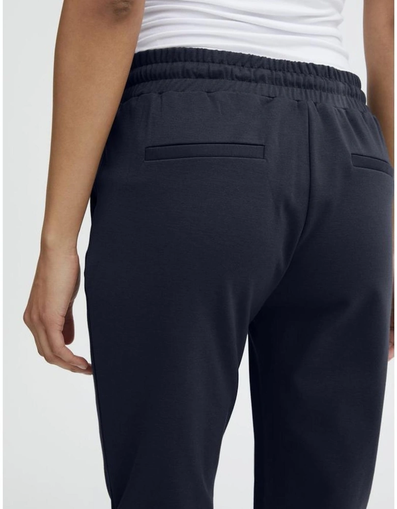 Cigarette Pants with Viscose and Elastane Blend Women - Blue Jeans