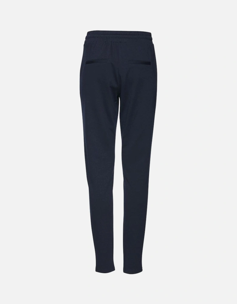 Cigarette Pants with Viscose and Elastane Blend Women - Blue Jeans