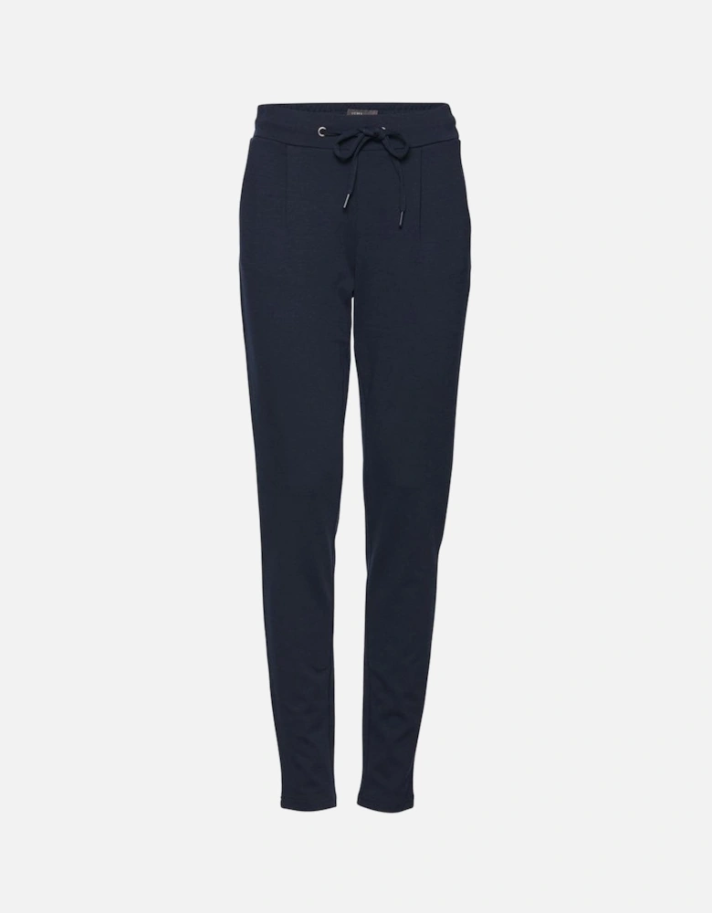 Cigarette Pants with Viscose and Elastane Blend Women - Blue Jeans