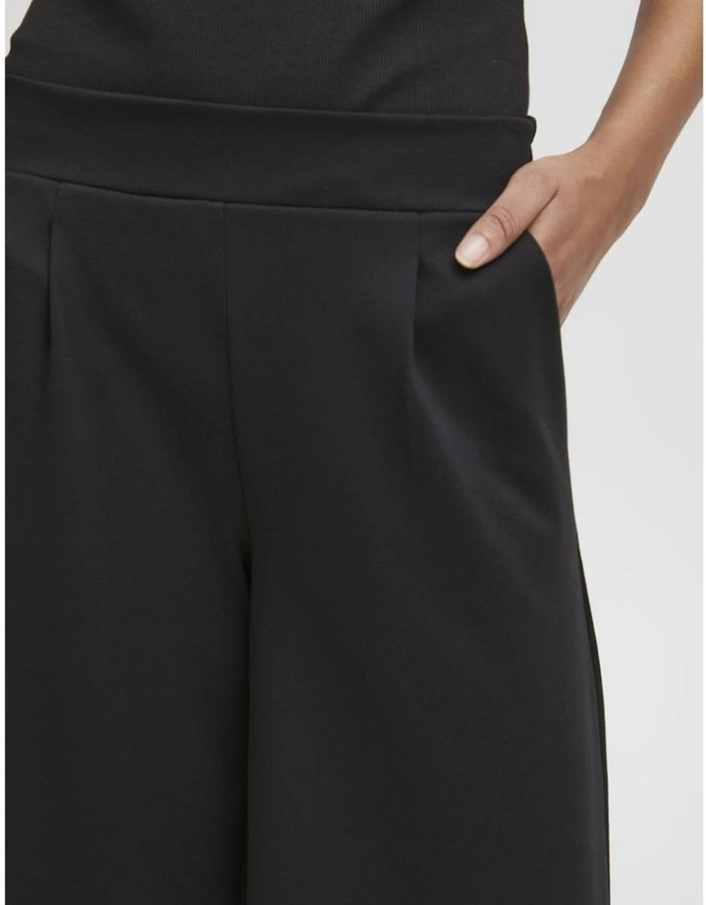 Womens Bootcut Pants with Recycled Polyester Blend - Black Jeans