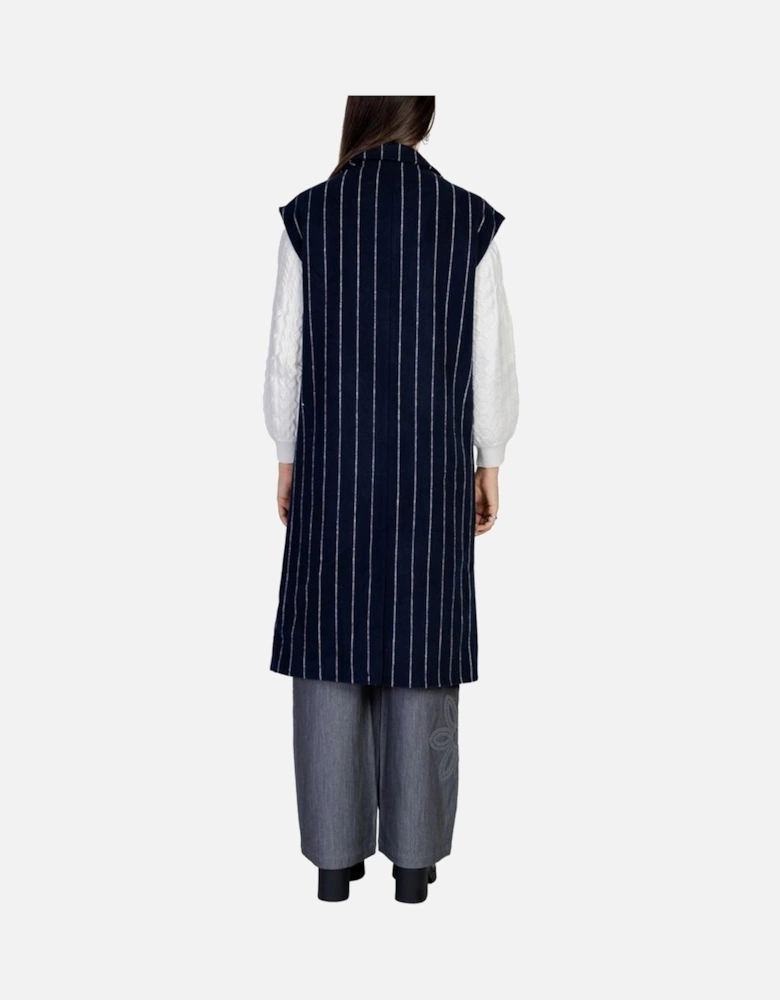 Tweed Blend Double-Breasted Coat Women - Blue Jackets