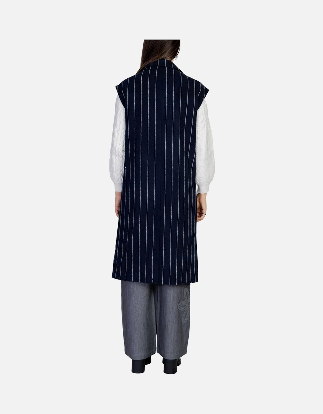 Tweed Blend Double-Breasted Coat Women - Blue Jackets