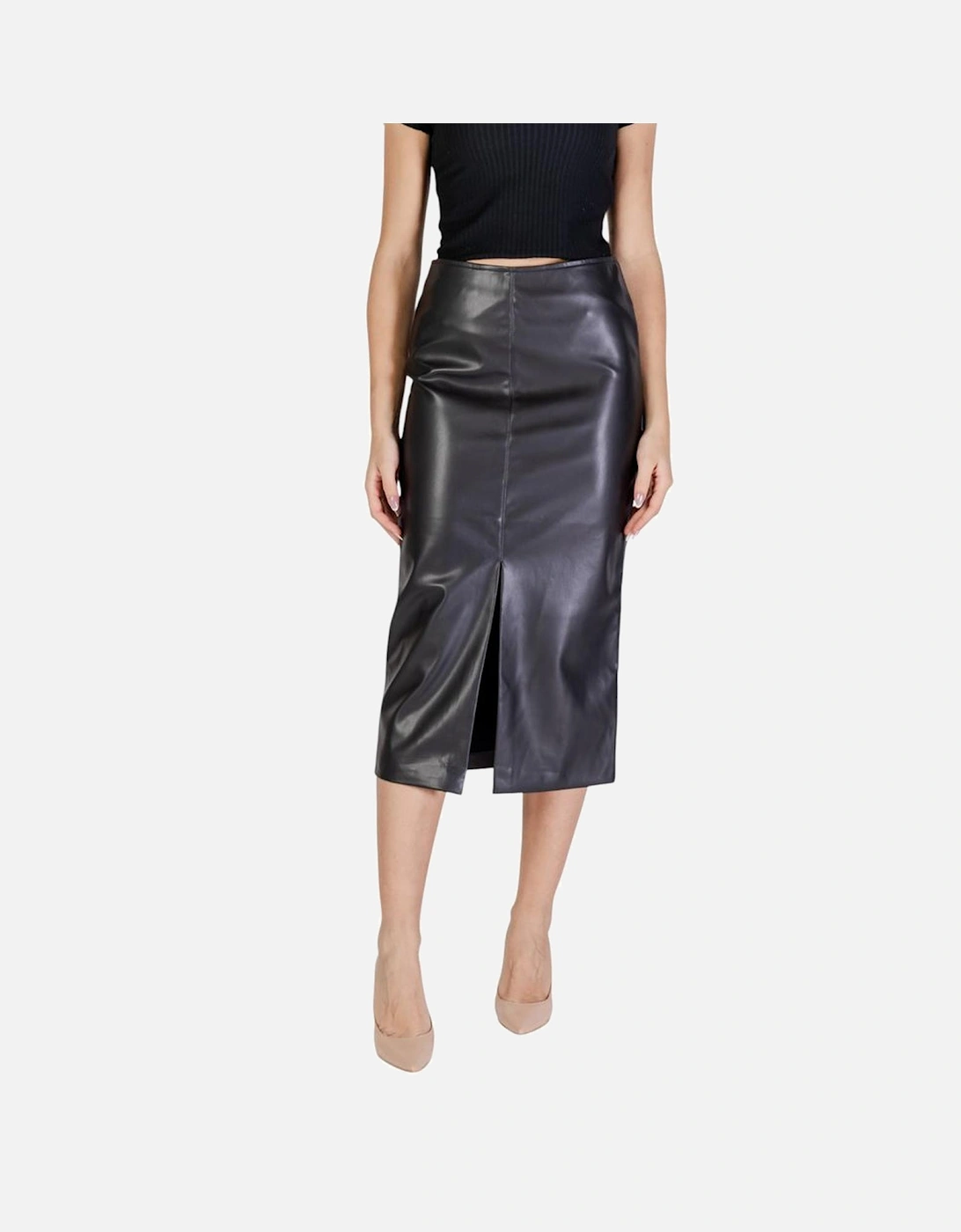 Pleated Midi Skirt with Belt Women - Black, 5 of 4