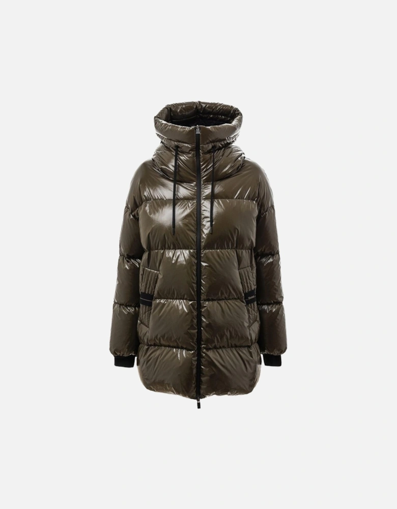Leather Quilted Chain Shoulder Bag Women - Green Jackets