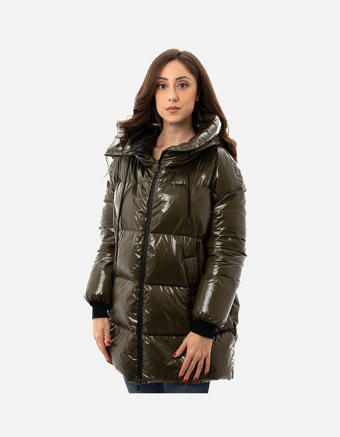 Leather Quilted Chain Shoulder Bag Women - Green Jackets