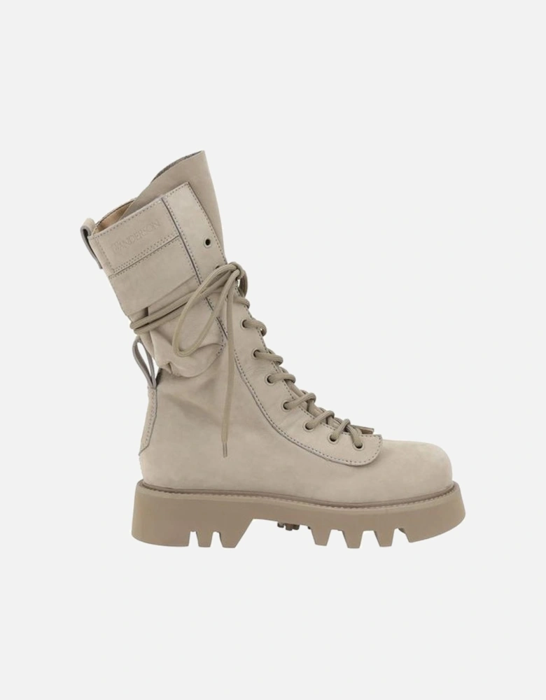 Combat Ankle Boots Women - Beige