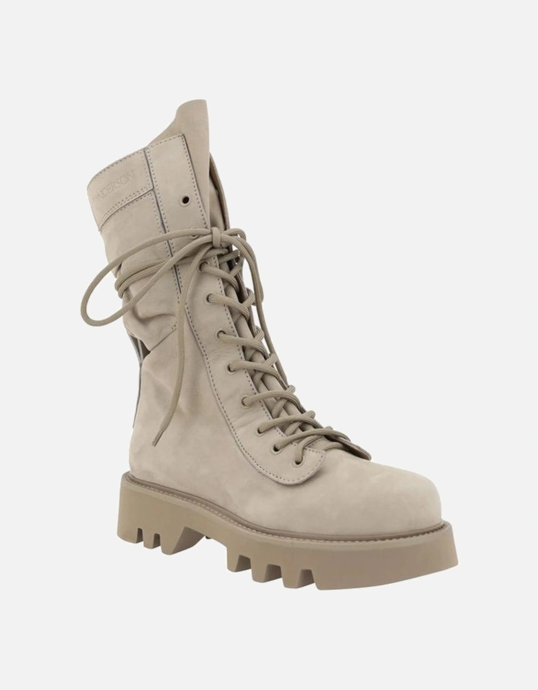 Combat Ankle Boots Women - Beige