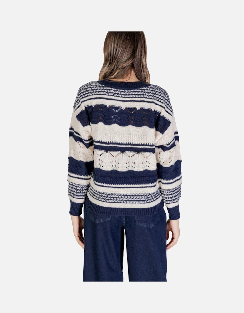 Recycled Polyester Knit Sweater Women - Blue