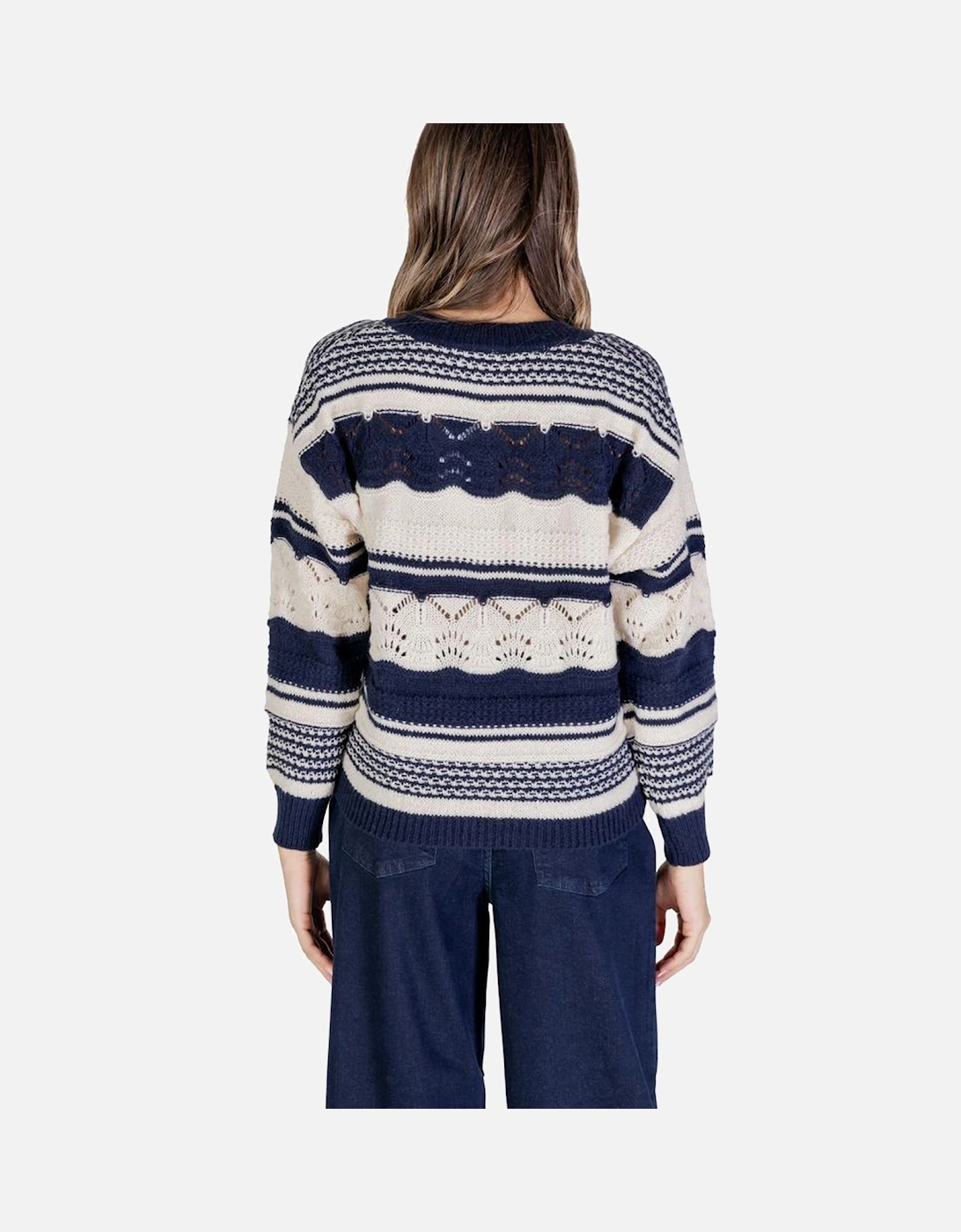 Recycled Polyester Knit Sweater Women - Blue