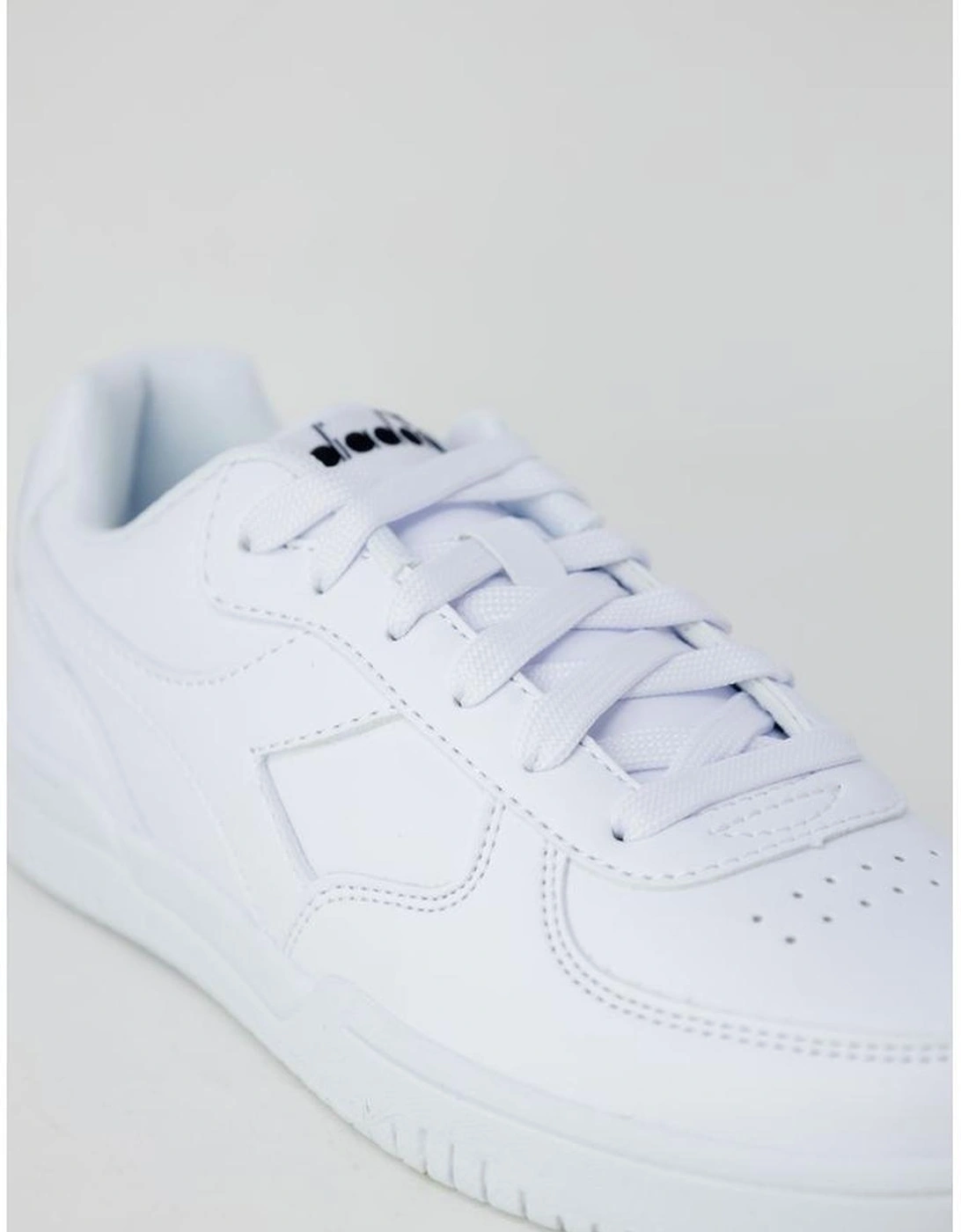 White Synthetic Leather Sneaker Women