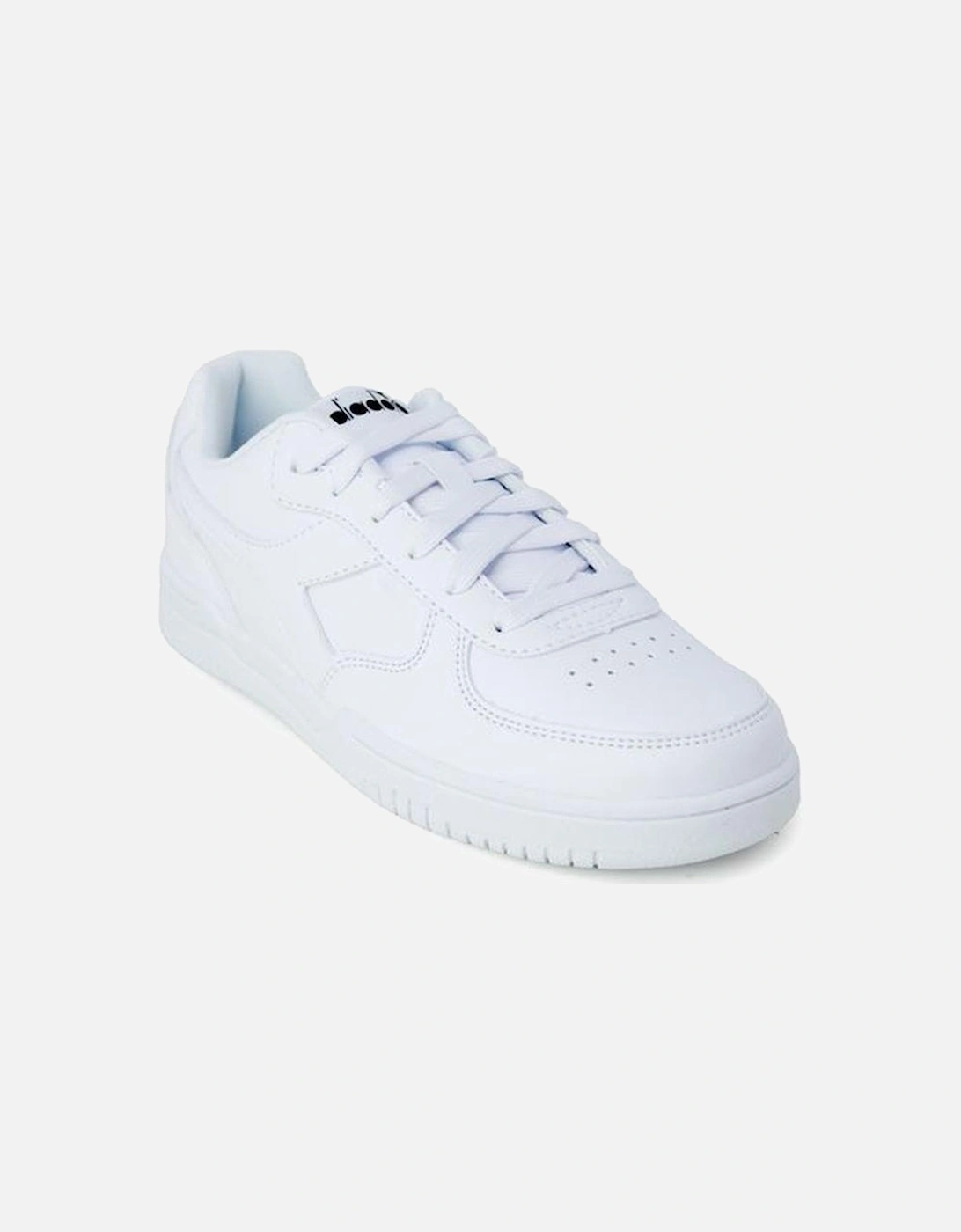 White Synthetic Leather Sneaker Women