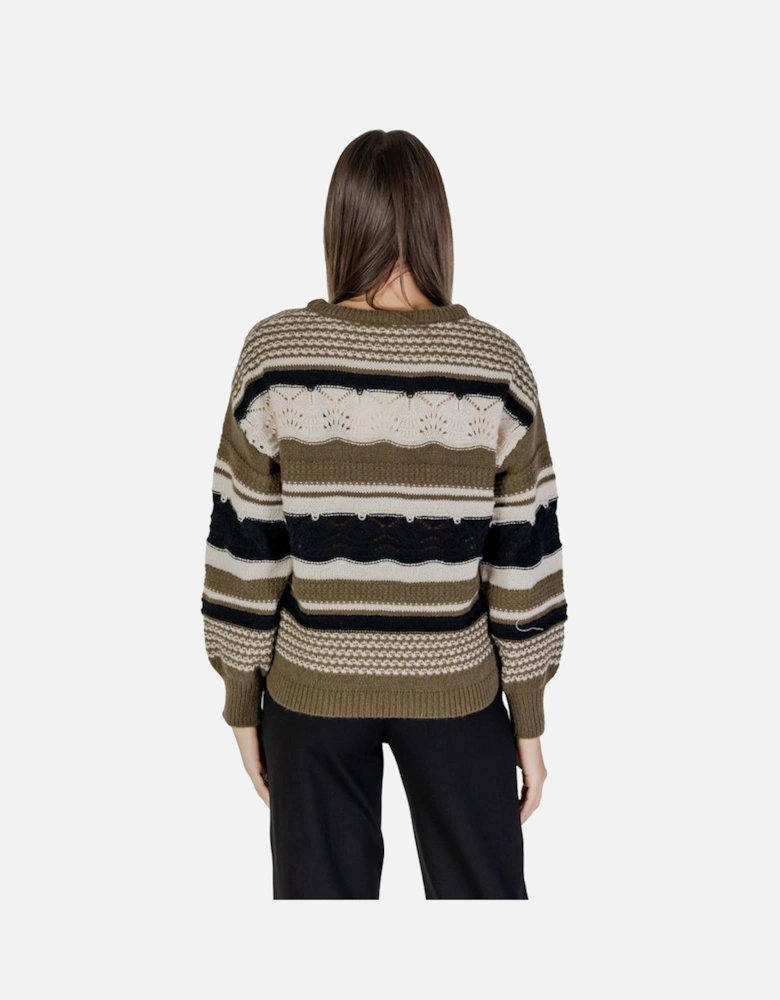 Recycled Polyester Blend Knit Sweater Women - Green