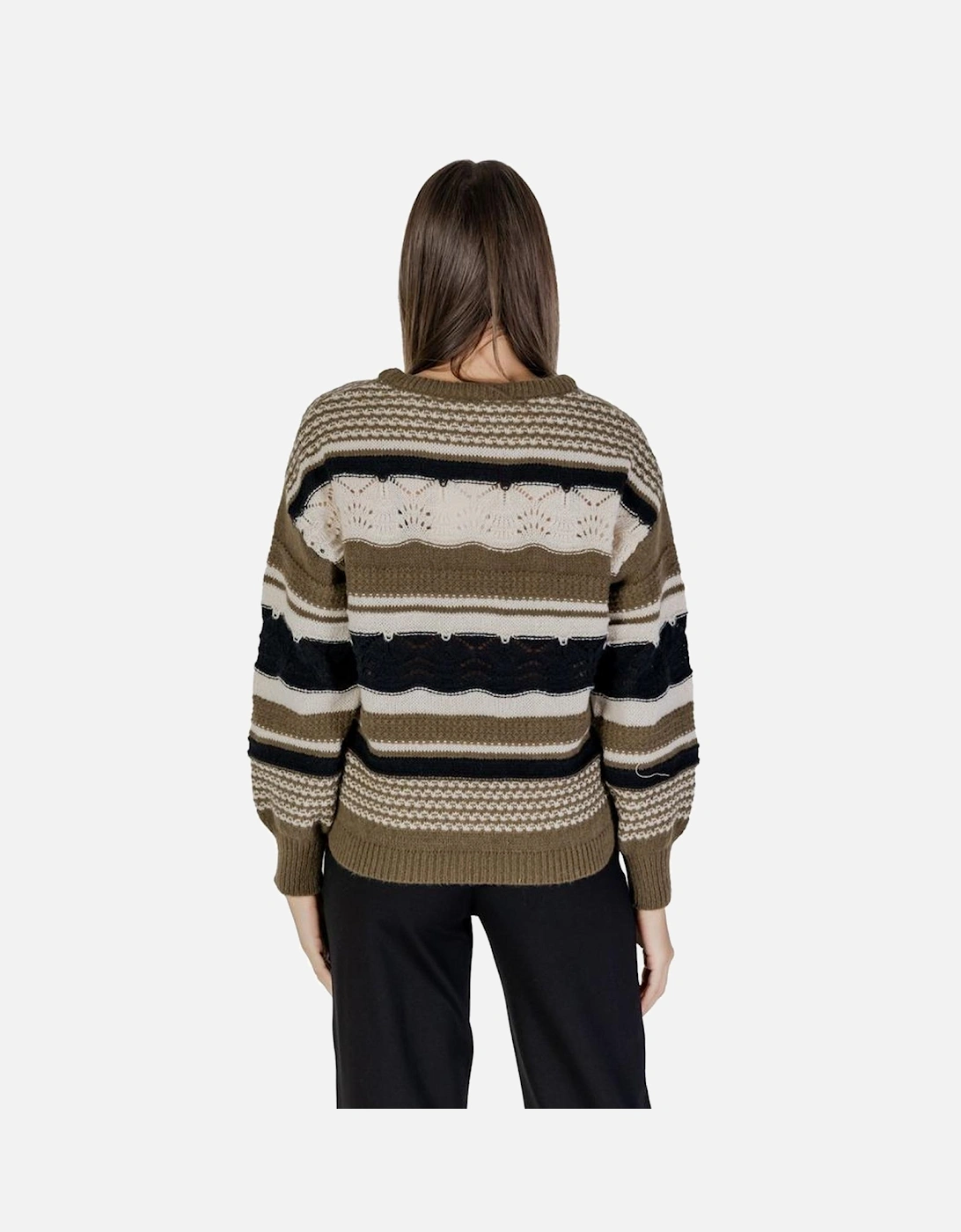 Recycled Polyester Blend Knit Sweater Women - Green