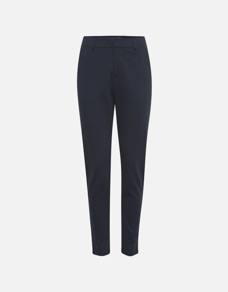Womens Recycled Polyester Cigarette Pants - Blue Jeans