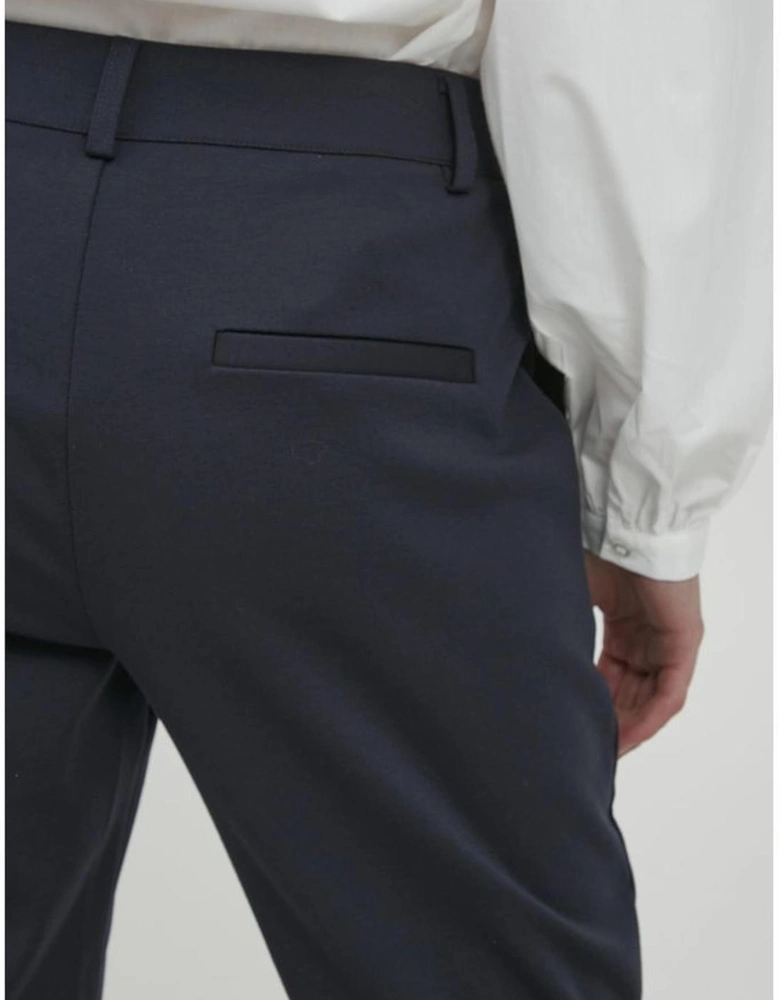 Womens Recycled Polyester Cigarette Pants - Blue Jeans